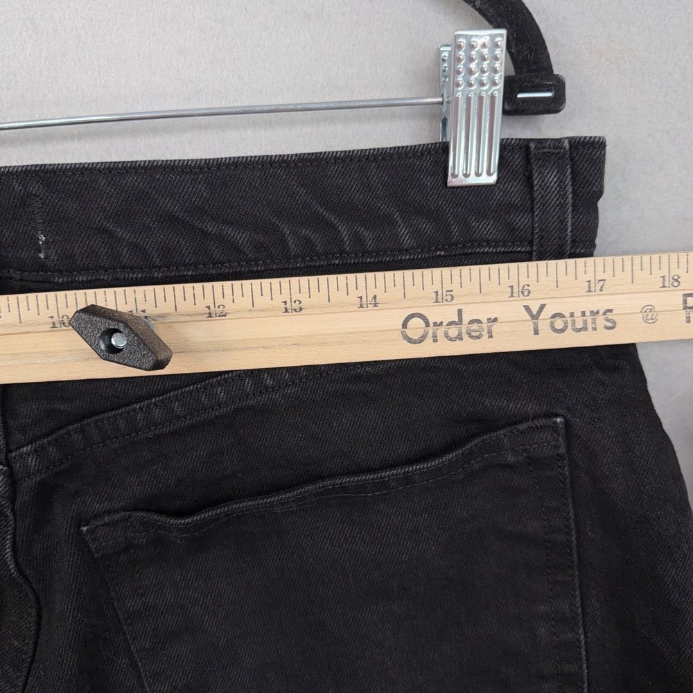 Abercrombie Fitch Jeans Womens 14 Black 90s Curve Love Straight High Rise 32 - Picture 10 of 15
